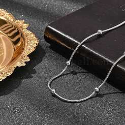 Ожерелья из круглой змейки из нержавеющей стали 304&nbsp;NJEW-B131-02P