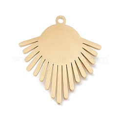 Подвески из нержавеющей стали 304 с ионным покрытием (ip) и синтетическим малахитом&nbsp;STAS-K237-11G