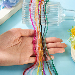 9 нити 9-х цветных градиентных стеклянных бусин&nbsp;DGLA-TA0001-36