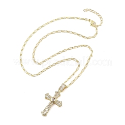 Латунные прозрачные кубические циркониевые подвески ожерелья для женщин&nbsp;NJEW-M009-05G-B