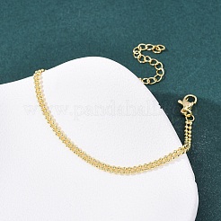 Браслеты из латунных бусин для женщин&nbsp;BJEW-C140-19G