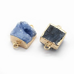 Connecteurs de liens de quartz druzy naturel&nbsp;G-P396-11G-01
