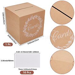 1 Set quadratische bedruckte Kartons für Hochzeitskarten&nbsp;CBOX-SP0001-01A