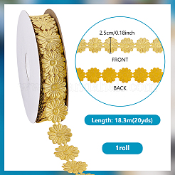 20 ярд двухсторонних лент из полиэстера с цветочным кружевом&nbsp;SRIB-PH0001-69