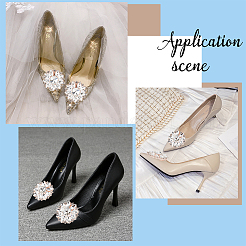 2шт украшения для обуви из сплава со стразами&nbsp;AJEW-FG0003-72B