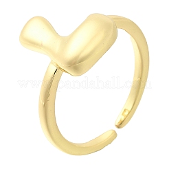 Anneaux de manchette ouverts en laiton plaqué en rack&nbsp;RJEW-S394-01G-L