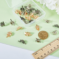 30 шт. 3-х цветные декоративные пряжки для сумок из цинкового сплава&nbsp;FIND-GF0005-14