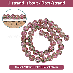 1 brin de perles de lampwork faites à la main en sable doré&nbsp;LAMP-PA0001-77C