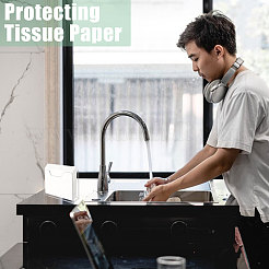 Прозрачный акриловый держатель для салфеток&nbsp;ODIS-WH0099-82A