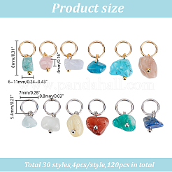 120 шт. 30 стиля подвески с драгоценными камнями&nbsp;PALLOY-HY00045