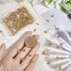 100 шт. фурнитура для сережек-гвоздиков из нержавеющей стали 304&nbsp;STAS-BBC0008-46