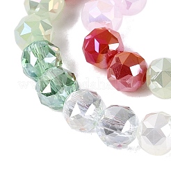 Stränge aus galvanisierter Jade-Imitation und undurchsichtigen sowie transparenten Glasperlen&nbsp;EGLA-Q135-8MM-A07