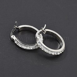Серьги-кольца из нержавеющей стали 304&nbsp;LS-EJEW-N0031-11P