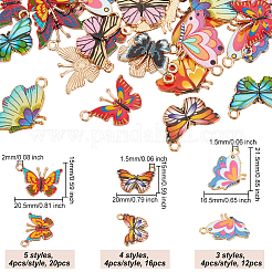 48 шт. 12 стильных эмалевых подвесок из сплава&nbsp;ENAM-OC0001-10
