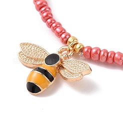 Set di braccialetti elastici con perline di semi di vetro da 2 pezzo&nbsp;BJEW-JB08088-01