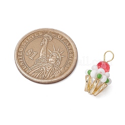 Подвески-кексы из стеклянных бусин&nbsp;PALLOY-MZ00581-05