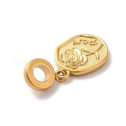 Placcatura ionica (ip) 304 acciaio inossidabile europeo pendenti charms&nbsp;STAS-G308-11G