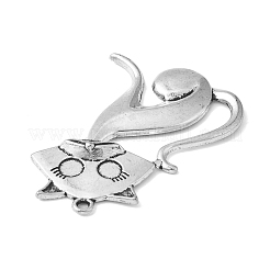 Ciondoli a forma di gattino in lega di stile tibetano&nbsp;TIBEP-22758-AS-NR