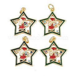 Weihnachten messing mikro pflastern kubik zirkonia anhänger&nbsp;X-ZIRC-L101-05G