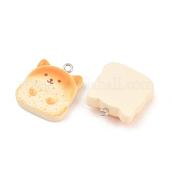Pendentifs en résine opaque imitant du pain&nbsp;RE-CBA1F11-03P
