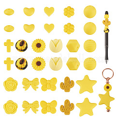 92 шт. прозрачные силиконовые фокусные бусины&nbsp;SIL-TA0002-85B