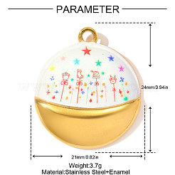 Подвески из нержавеющей стали 304 с печатью&nbsp;STAS-OY003-44G