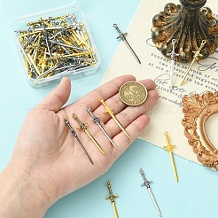 60 pz 4 stili pendenti in lega di stile tibetano&nbsp;FIND-YW0012-79