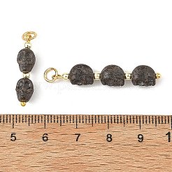 Halloween-Anhänger aus handgefertigtem Porzellan und galvanisiertem&nbsp;PALLOY-JF06071