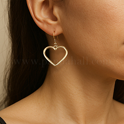 4 пара двухцветных сережек-подвесок из железного сплава&nbsp;EJEW-HY0001-37