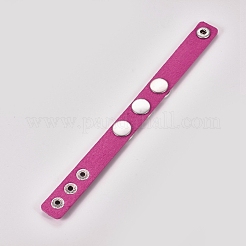 Bracelets de cordon imitation cuir&nbsp;BJEW-WH0009-05F