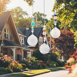 3 шт. 3-х цветные стеклянные подвесные украшения в форме капли&nbsp;FIND-SP0002-52