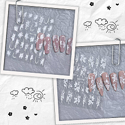 4 шт. 4 стиля с цветочным узором самоклеящиеся наклейки для ногтей для домашних животных&nbsp;MRMJ-SP0001-22