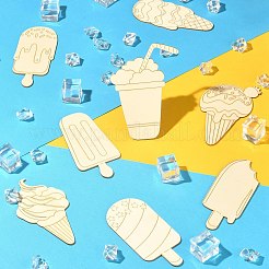 80шт 8 вида необработанных деревянных кабошонов&nbsp;WOOD-CJ0001-75