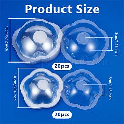 40 шт. 2 стиля прозрачная упаковочная коробка из ПВХ&nbsp;FIND-OC0013-58B