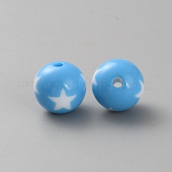 Непрозрачные акриловые бусины&nbsp;SACR-WH20002-002G