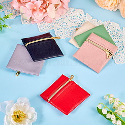 6 sac à fermeture éclair pour le rangement des bijoux en similicuir&nbsp;ABAG-TA0001-66A