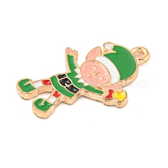 Новогодняя тема сплава эмали подвески&nbsp;ENAM-M221-01KCG-03