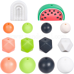 Силиконовые фокусные бусины на летнюю тематику&nbsp;SIL-SC0002-71