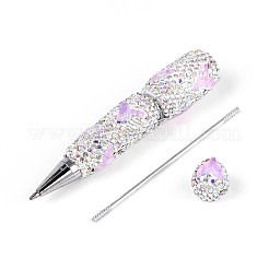 Stylo à bille en résine et argile polymère avec strass en forme de queue de poisson&nbsp;AJEW-T013-05C
