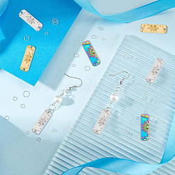 18 шт. 3-х цветные подвески-соединители из нержавеющей стали 304&nbsp;STAS-DC0014-64