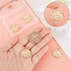 6 шт. Латунные подвески с микропаве&nbsp;KK-BBC0004-78