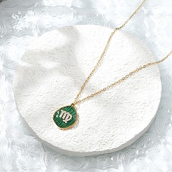 Collar con colgante de constelación de circonita cúbica micropavé de acero inoxidable 304&nbsp;NJEW-R021-01G-08