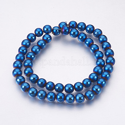 Electroplate non magnetici ematite sintetico fili di perline&nbsp;G-F585-C07-8mm