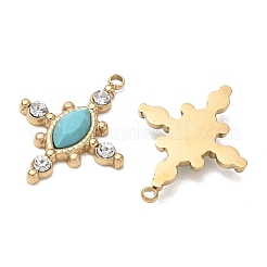 Pendentifs œil de cheval facetté en turquoise synthétique&nbsp;GG-CBA50CD-08G-03