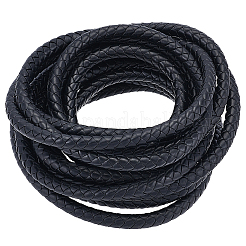 Cordino per gioielli in pelle PU intrecciata rotonda da 5 m&nbsp;OCOR-GF0005-92D