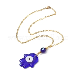Colliers avec pendentif en forme de main de hamsa&nbsp;NJEW-JN04503-02