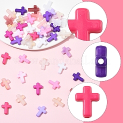 270шт 18 стиля непрозрачные акриловые бусины&nbsp;SACR-FS0001-41B