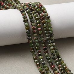Chapelets de perles en rondelles en jade de Malaisie naturel teint&nbsp;G-E316-2x4mm-43