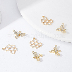 12pcs 2 breloques en laiton de style&nbsp;KK-BC0009-29
