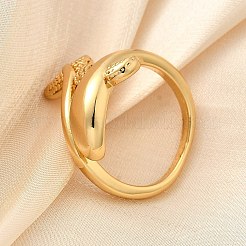 Anelli polsino in ottone a forma di delfino per donna&nbsp;RJEW-Z085-01G-02